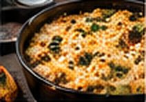 Skillet dip fresh from the oven